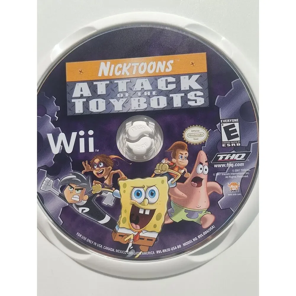 Nicktoons Attack of the Toybots Nintendo Wii 2007 THQ Complete CIB Manual Tested